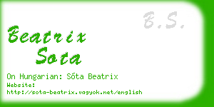 beatrix sota business card